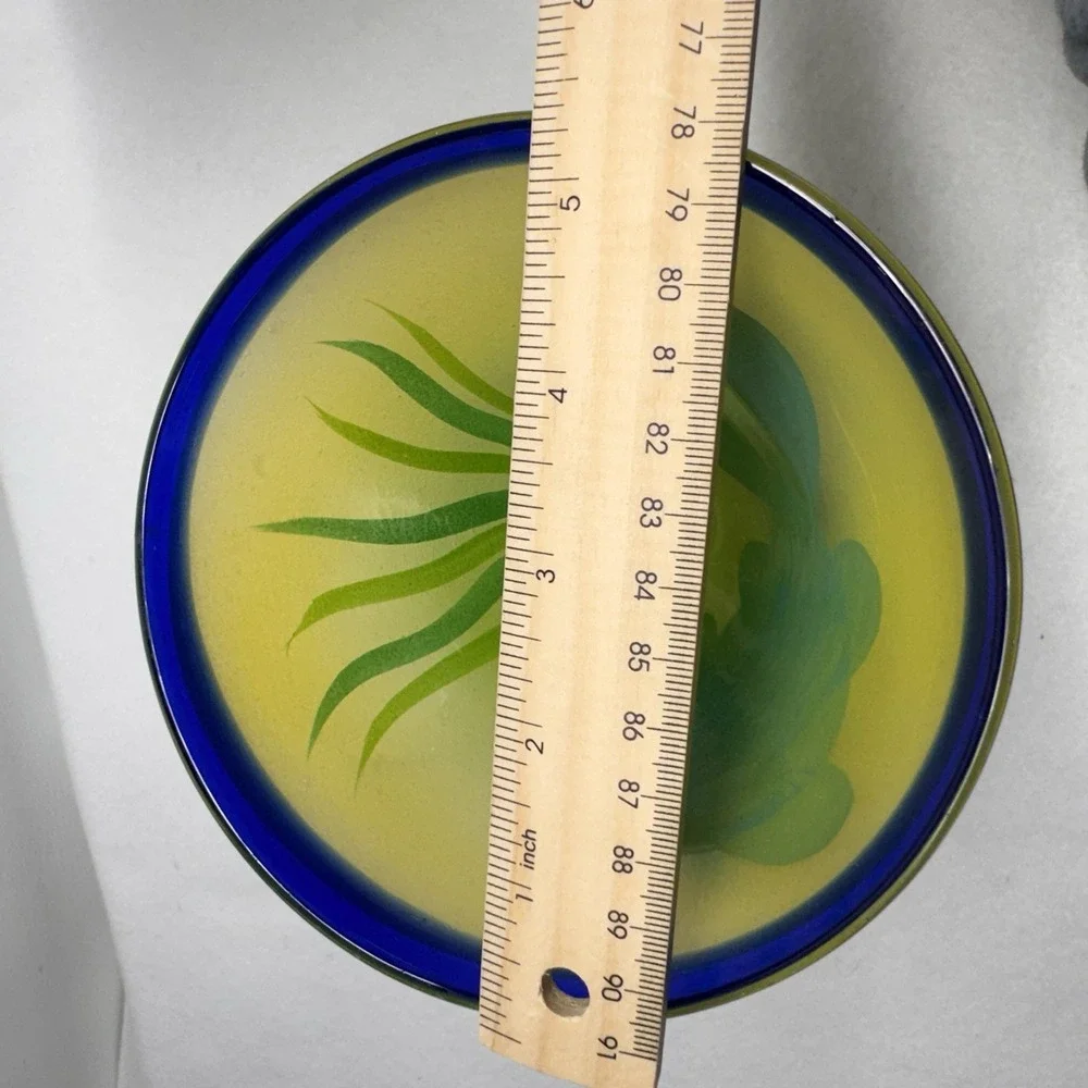 Unbranded Tropical‎ Martini Glasses Set of 2 Yellow Blue Fish Toucan Summer Tiki